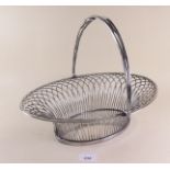 A large silver plated basket