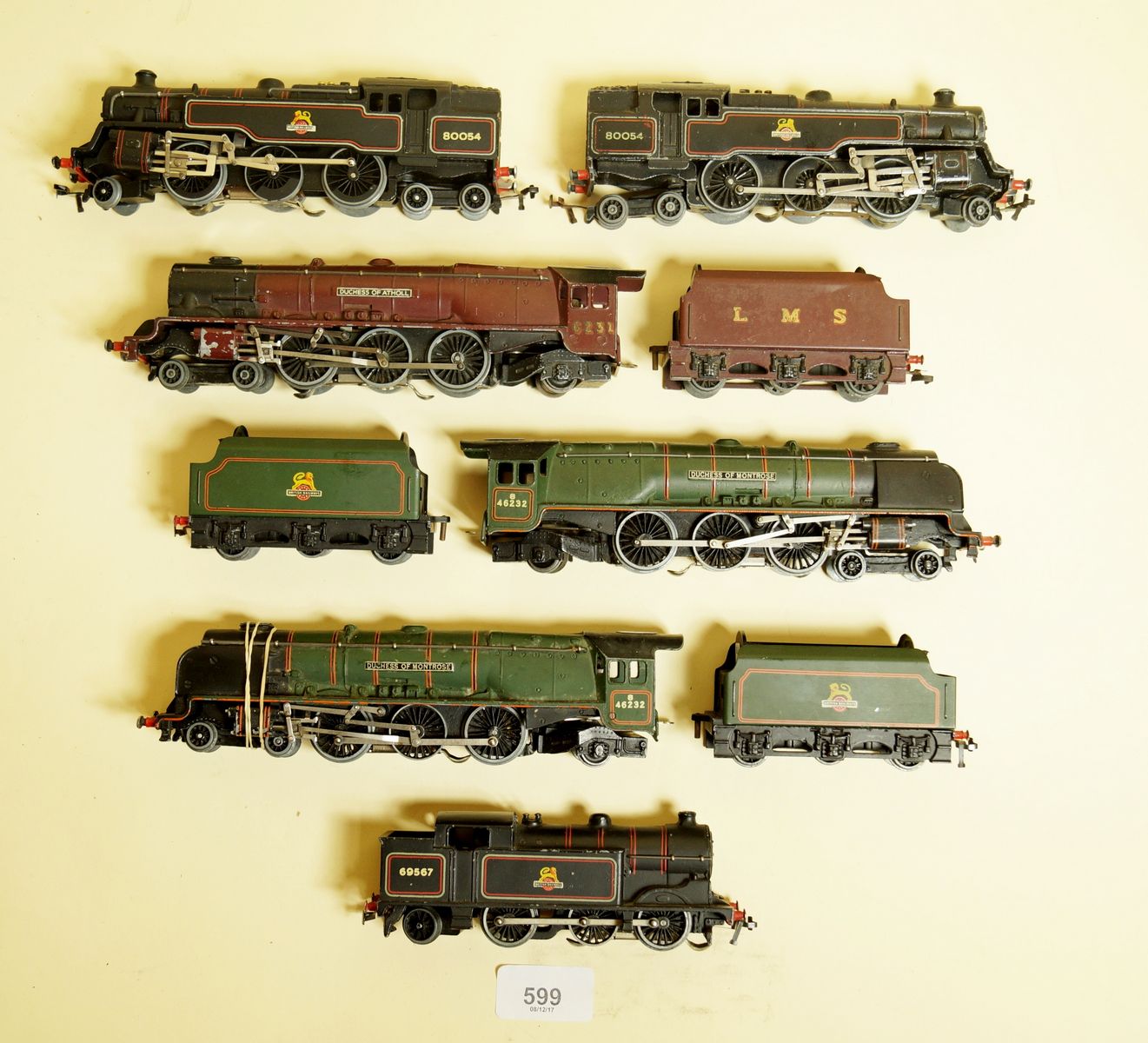 A group of Hornby Dublo locomotives comprising:- Duchess of Atholl, Duchess of Montrose and
