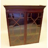 A 19th century astragal glazed bookcase top 112 high x 99cm wide