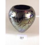 A Royal Brierley lustred glass vase - 10cm