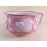 An Edwardian pink chamber pot by T G Green
