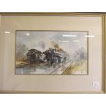 David Weston -watercolour Engine Shed - 27 x 45cm