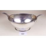 A two handled silver oval bowl, Edinburgh 1805, by D & M, 195g, 19.5cm wide