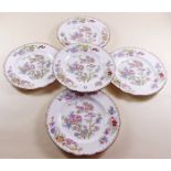 Five Mintons 'Chinese Tree' tea plates