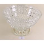 A large moulded glass fruit bowl