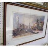 Ken Hammond - limited edition print of Bristol docks - 33 x 60cm