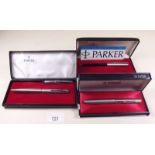Three Parker Pens - boxed