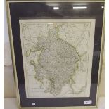 An antique map of Warwickshire - 310 x 370cm