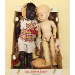 Two Pedigree dolls and various doll parts etc.