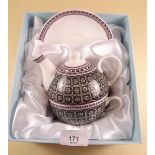 A Gracie's Teaware Los Angelos teapot and tea cup set - boxed