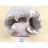 A Lladro figure of a seal ' A Snowy Haven' - boxed