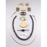 Miscellaneous costume jewellery