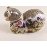 A Royal Crown Derby paperweight 'Cottage Cat' with box