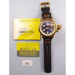 An Invicta gentlemans 'divers' wrist watch with instructions (box a/f)