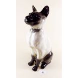 A large Beswick Siamese cat - 34cm