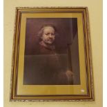 A print Rembrandt self portrait - 28.5 x 37cm