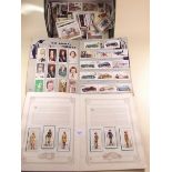Cigarette cards - box of odds and part sets - including Typhoo 'long' types including Shakespeare,
