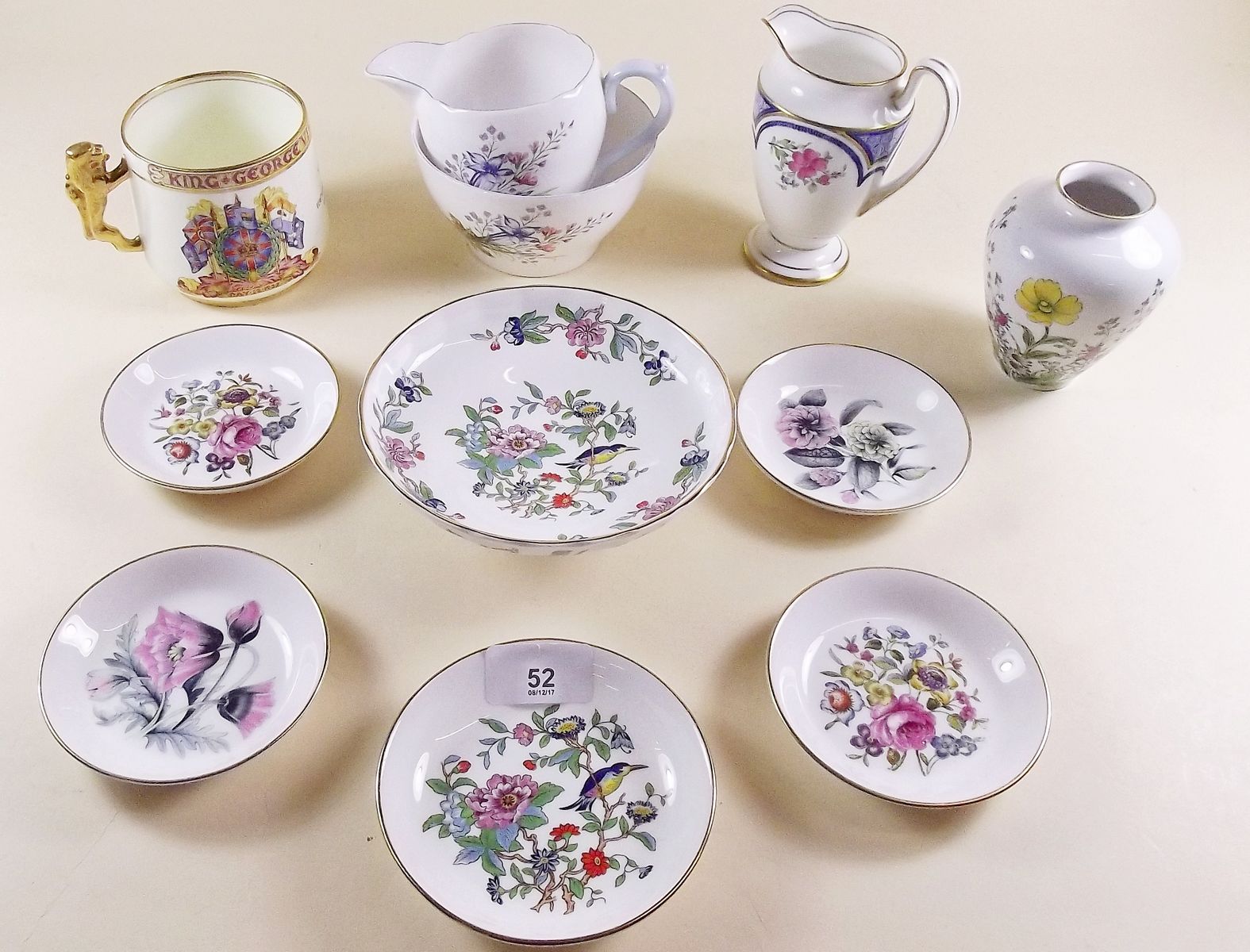 A group of decorative porcelain to include Shelley, Worcester etc