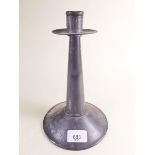 A Tudric pewter tapered candlestick No 0250 - 24cm