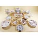 A group of early Victorian porcelain including 'toy' ware dishes, cups and saucers etc