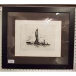 Brian Aldridge - limited edition print fishing boats 6/25 - 15 x 20cm