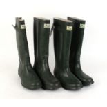 Two pairs Hoggs Braemar, wellingtons, sizes 8 & 12, as new