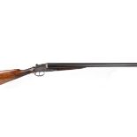 12 bore sidelock ejector by AYA No.2, 28 ins chopper lump barrels, ic & 1/2, 70mm chambers, scroll