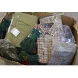 Quantity of various ex-display clothing, breeks, jackets, etc.