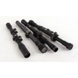 Four rifle scopes