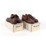Two pairs Regent Wisley, brown leather shoes, size 9, each boxed