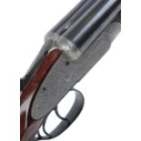 12 bore assisted opening sidelock ejector, by E J Churchill Crown XXV, 25 ins barrels inscribed E