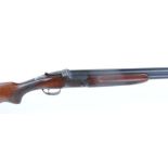 12 bore AYA, over and under, ejector, 28 ins multi choke barrels, ventilated rib, 76mm chambers,