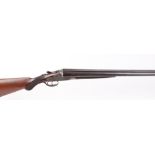 12 bore sidelock non ejector by F Baxter, London, 26 ins sleeved barrels, dolls head extension, 1/