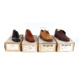 Four pairs Regent leather shoes, various styles, size 7, each boxed
