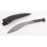 Gurkha style fighting knife with accessories