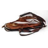 Two fleece lined gun slips and Brady canvas and leather gun slip