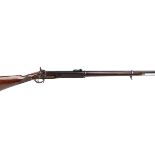 .450 Parker Hale, persussion rifle, brass mounted three quarter stocked 32 ins steel banded