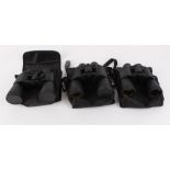 3 pairs of 10 x 50 field binouculars in canvas carry cases