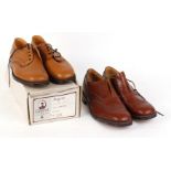 Two pairs Regent brown leather shoes, sizes 10 & 11, ex-display