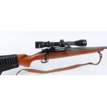 .243 Winchester Ranger Model 70, bolt action 5 shot rifle, 22,1/2 ins barrel, threaded for