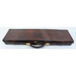 Leather gun case fitted for 28 ins barrels, Cogswell & Harrison trade label