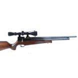 .22 Falcon Prairie B, pcp, bolt action, multi shot air rifle, three magazines, threaded for