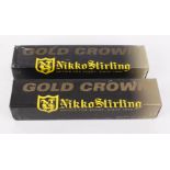 Two 4 x 42 Nikko Stirling Gold Crown scopes - boxed