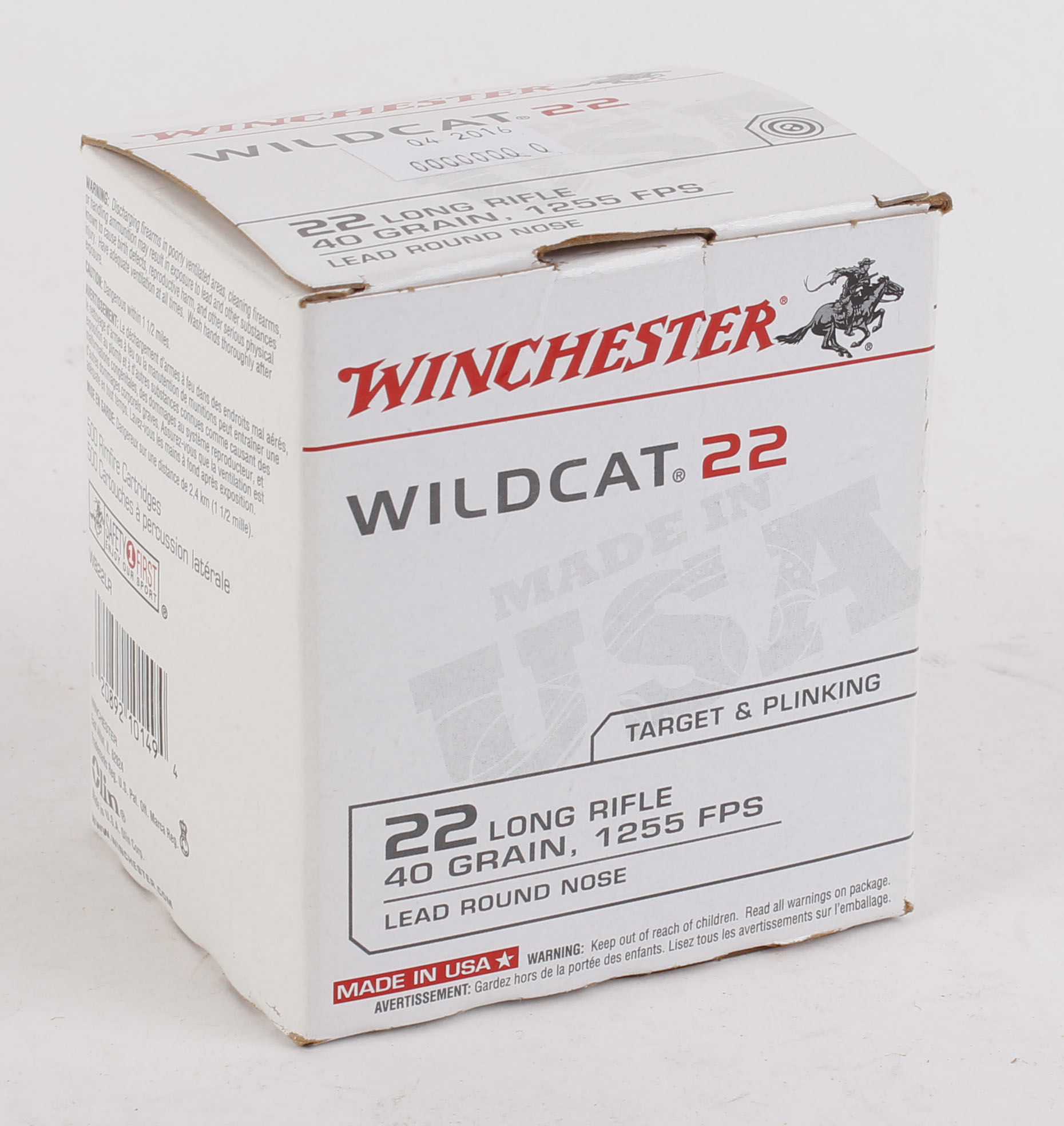 500 x .22 Winchester Wildcat, solid point cartridgesThe Purchaser of these Lots requires a Section 1