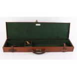 Brady leather gun case with baize lining firtted for 30 ins barrels