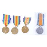 WW I Victory medals issued to 108312 Pte J F Fraser RAF; 86018 2AM E G Coles RAF; 79