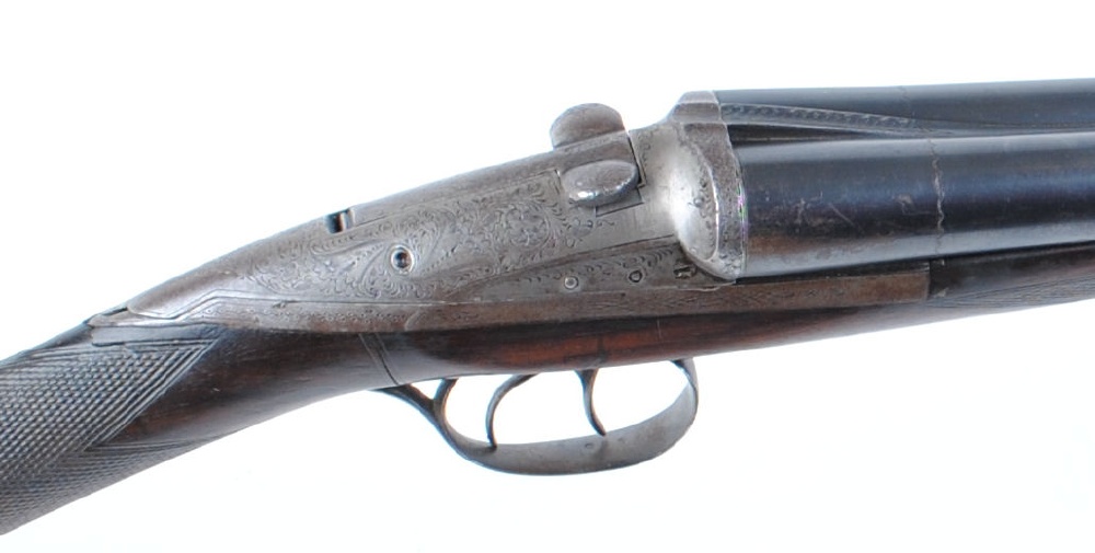 12 bore Darne Halifax, 26 ins barrels, ¾ & full, scroll engraved sliding action, 14¾ ins str - Image 2 of 2