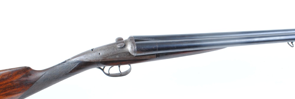 12 bore Darne Halifax, 26 ins barrels, ¾ & full, scroll engraved sliding action, 14¾ ins str