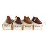 Four pairs Regent brogue/gibson leather shoes, size 7, each boxed