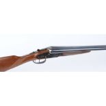 12 bore sidelock non ejector by Arizaga, 27 ins barrels, ½ & full, 70mm chambers, 14½ ins straight